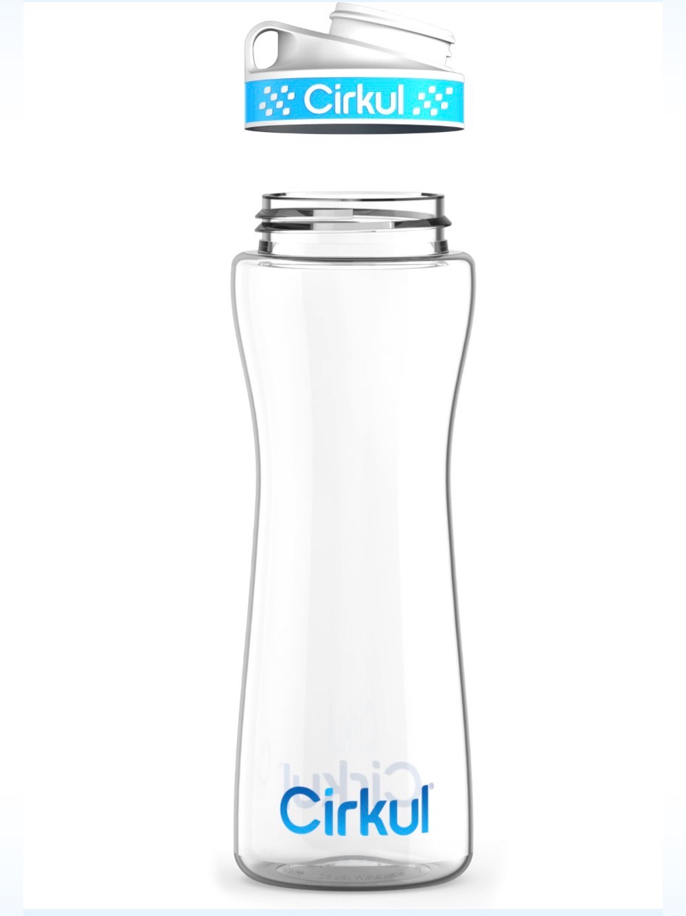 Cirkul 22oz BPA-Free Plastic Water Bottle w/Blue Neoprene Sleeve